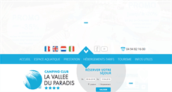 Desktop Screenshot of camping-vallee-du-paradis.fr